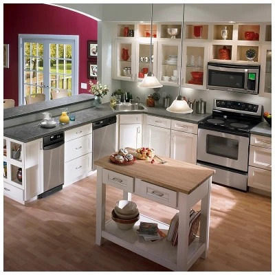 White Shaker Cabinet with Grey Granite Countertops White Shaker Cabinet with Grey Granite Countertops