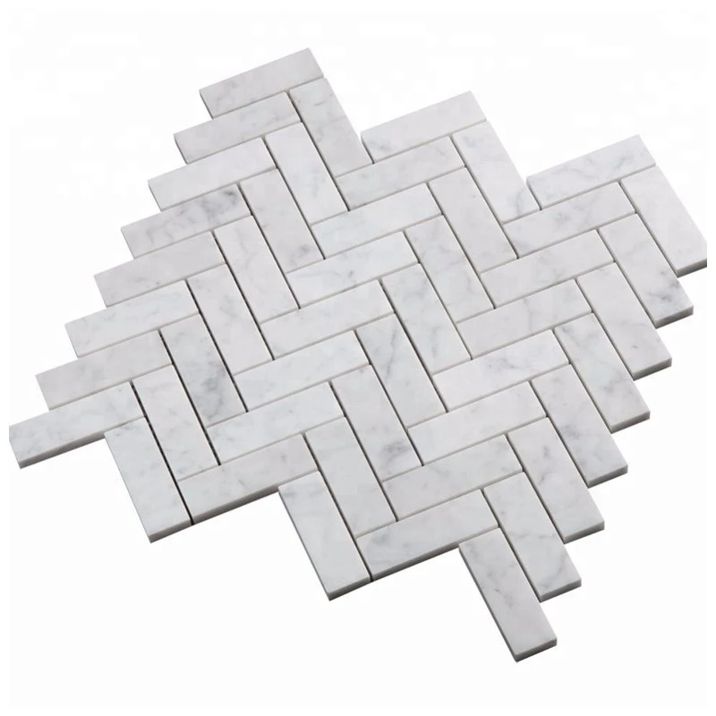 carrara marble herringbone mosaic carrara marble herringbone mosaic