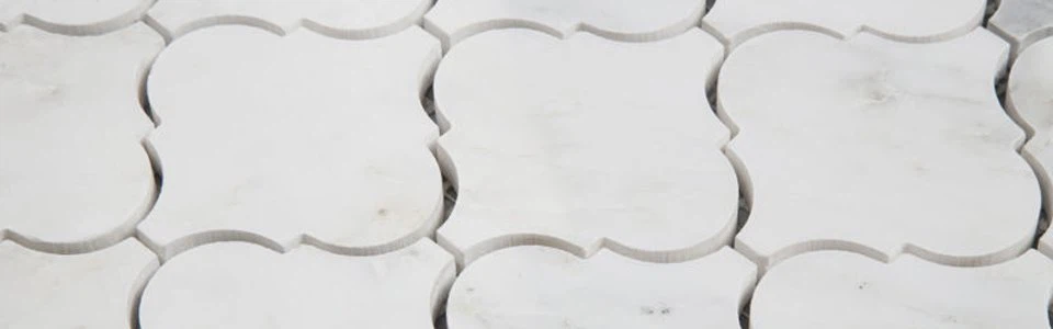 Arabesque White Marble Mosaic Tiles