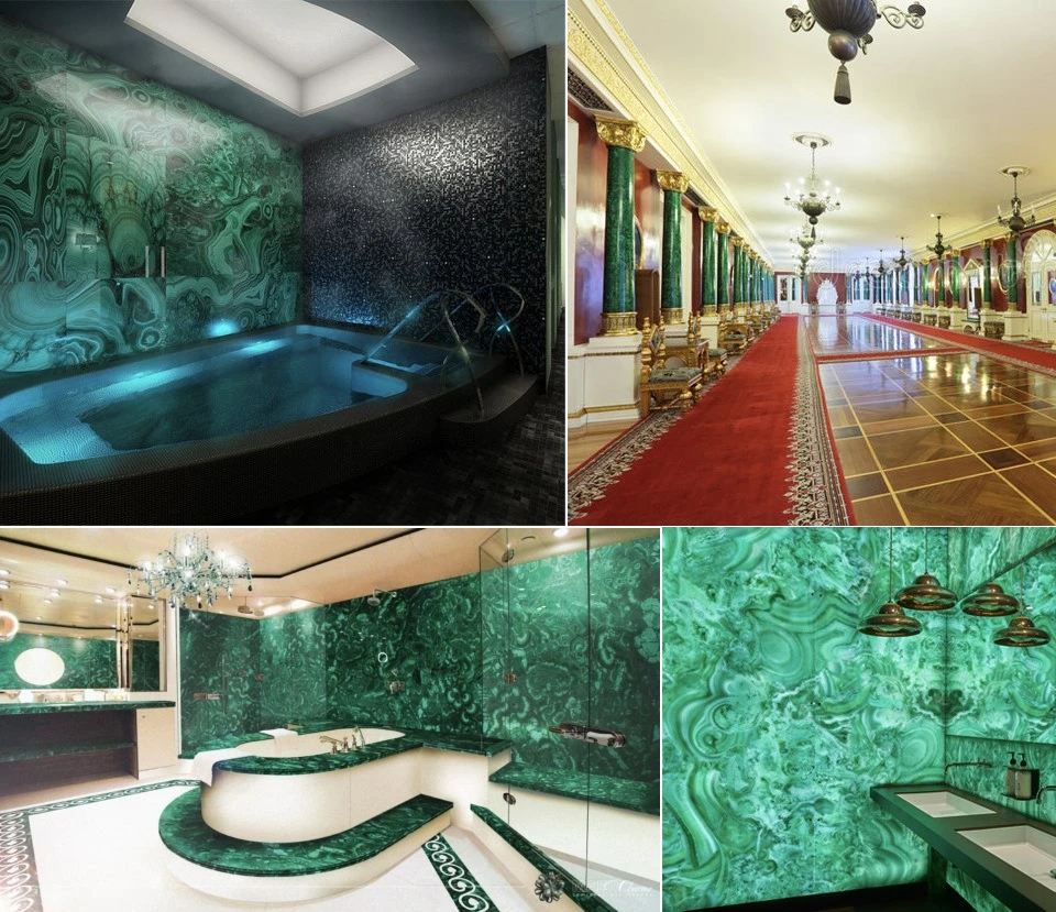 Malachite Gemstone Wall Designs