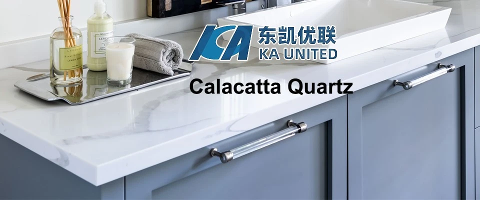 Calacatta White Quartz bathroom top