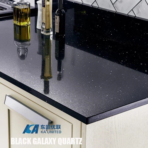 Black Galaxy Quartz Kitchen Tops KA UNITED Black Galaxy Quartz Kitchen Tops KA UNITED