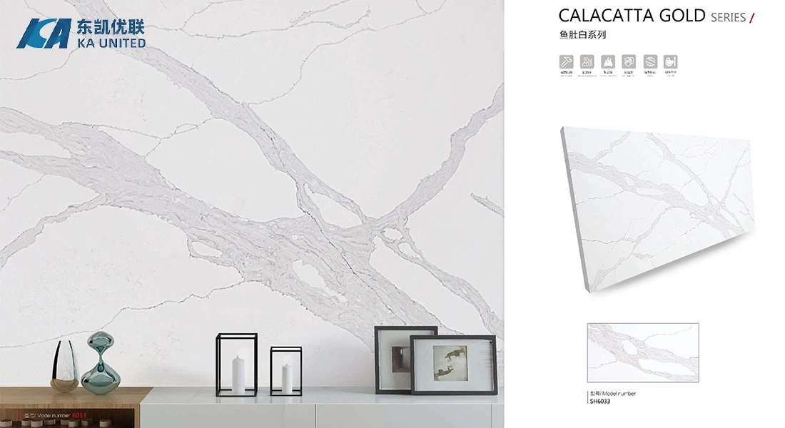 Calacatta Golden Quartz Colors from KA UNITED Calacatta Golden Quartz Colors from KA UNITED