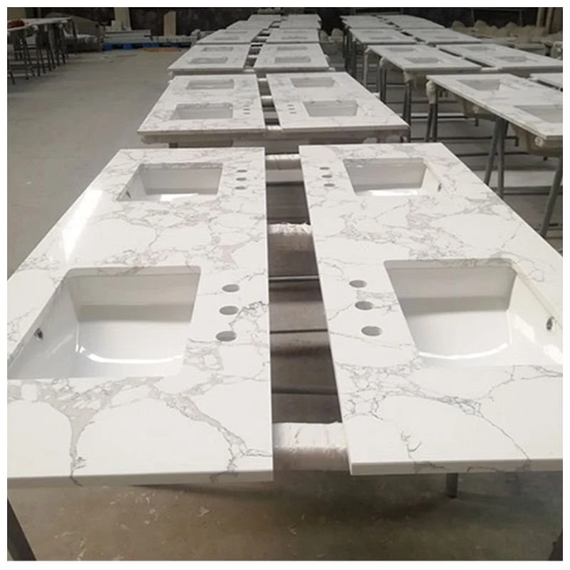 Double Sink Quartz Vanity Top