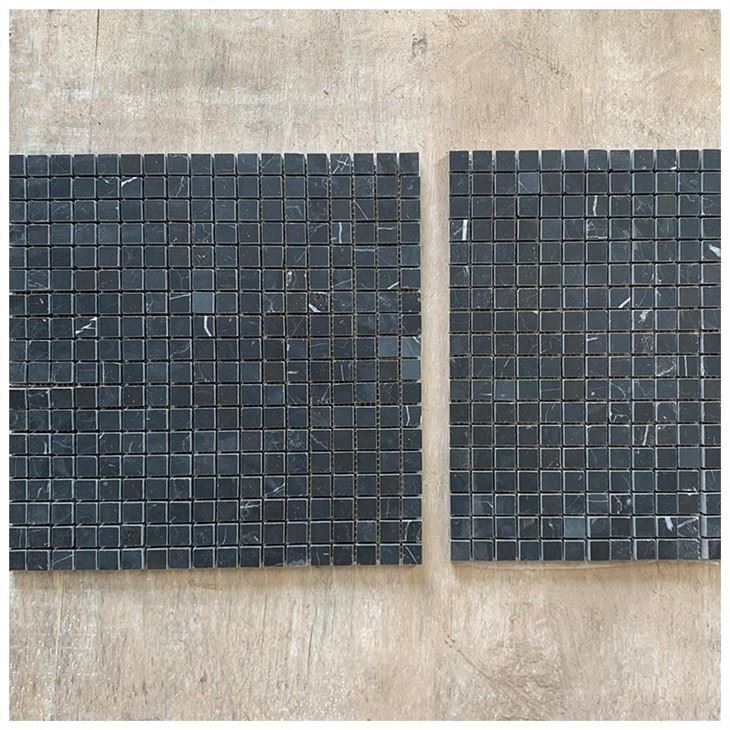 Nero Marquina Marble Square Mosaic Tiles