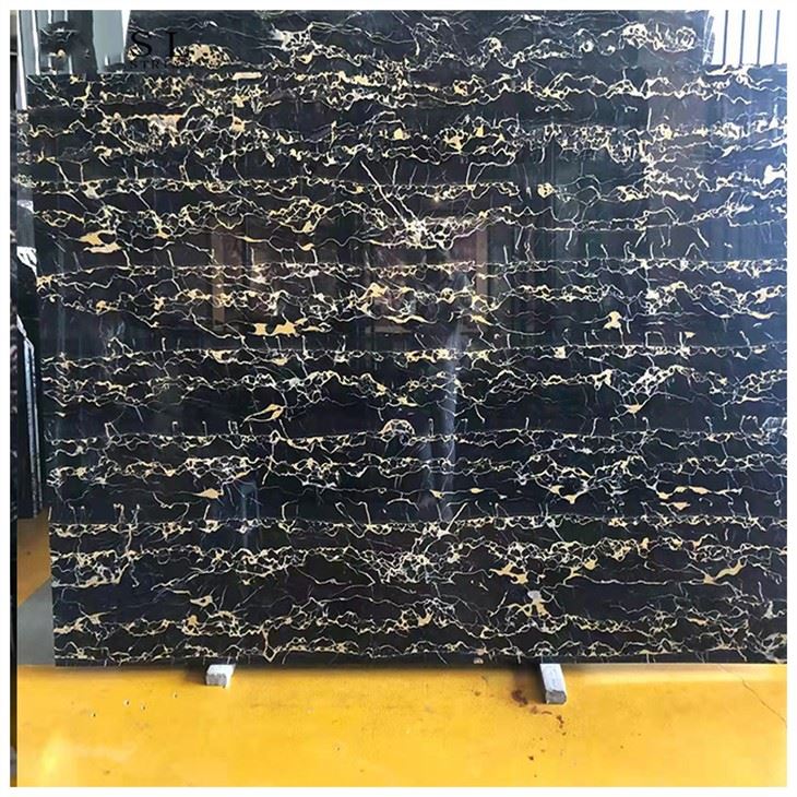Polished Nero Portoro Marble Slabs