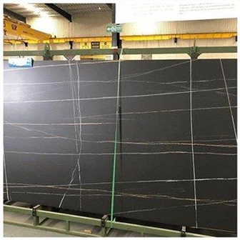 Losa de piedra sinterizada negra