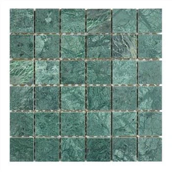 Azulejo de mosaico de mármol verde