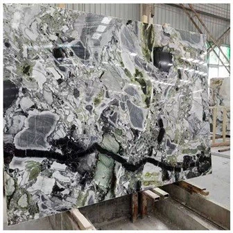 Losa de mármol verde jade hielo