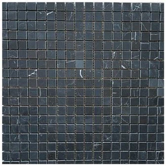 Mosaico de mármol Nero Marquina