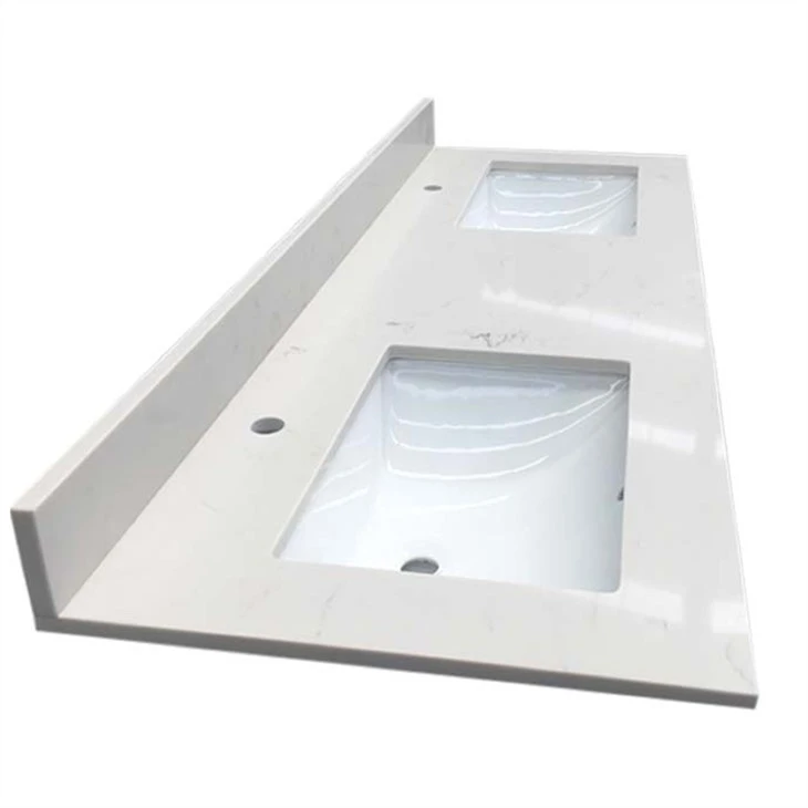 Encimeras de baño de cuarzo blanco