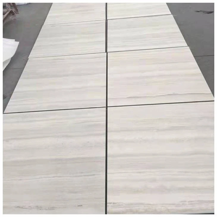Azulejo de mármol blanco de madera