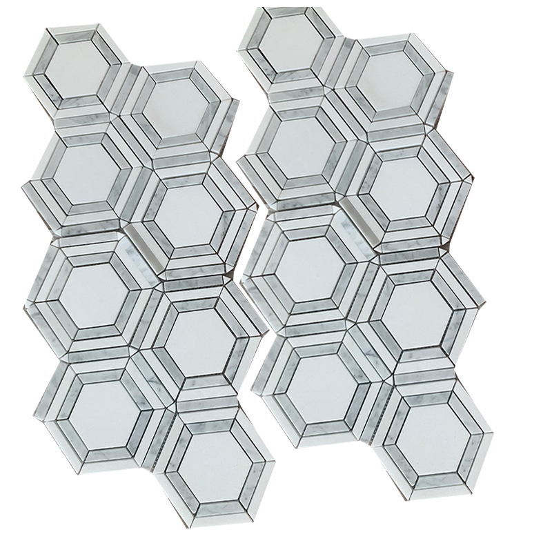 White Marble Hexagon Mosaic Tile