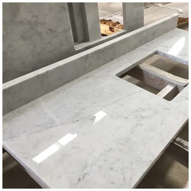 bianco carrara marble kitchen countertops