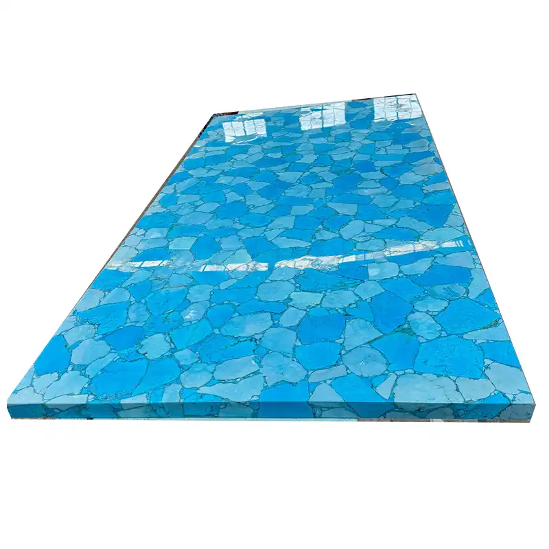 Mesas de piedras preciosas azul turquesa