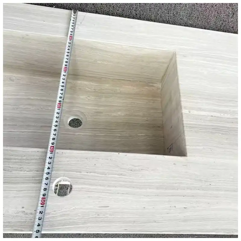 Wooden White Marble Bathroom Countertops