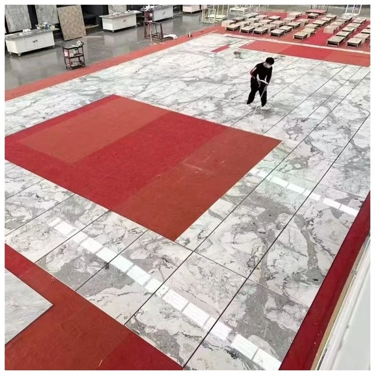Azulejos de mármol blanco de camuflaje