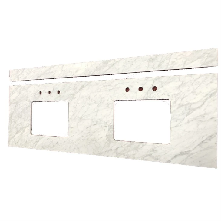 Encimera de baño de mármol de Carrara
