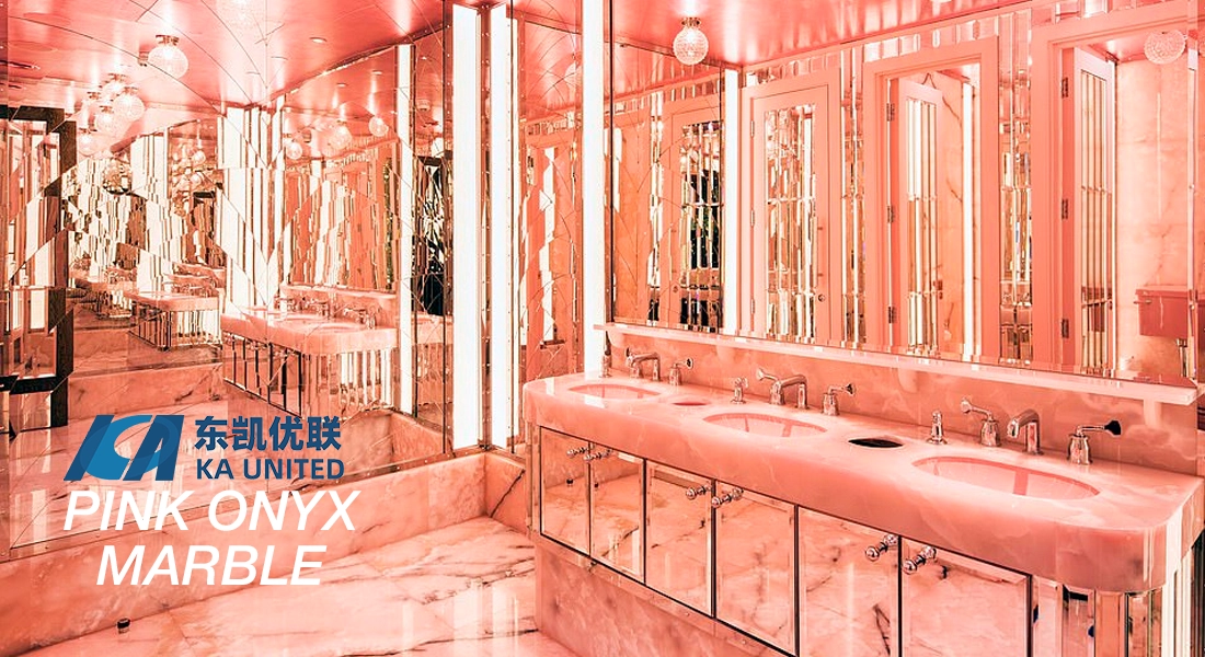 Pink Onyx Marble Luxury Bathroom Projects-KA UNITED Pink Onyx Marble Luxury Bathroom Projects-KA UNITED