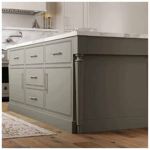 Green Flat Slab Kitchen Island Base Cabinet Designs-KA UNITED Green Flat Slab Kitchen Island Base Cabinet Designs-KA UNITED