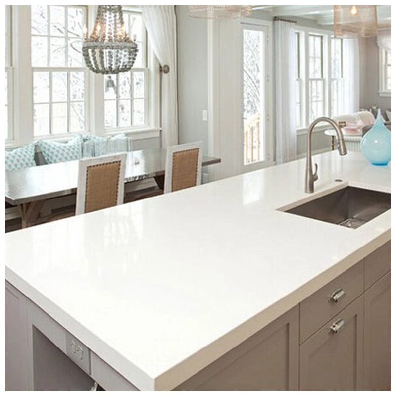 Pure White Quartz Kitchen Island Top Supplier-KA UNITED Pure White Quartz Kitchen Island Top Supplier-KA UNITED