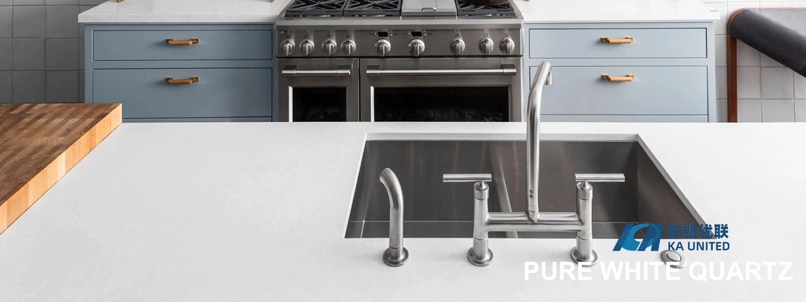 Engineered Snow White Quartz Countertop Factory-KA UNITED Engineered Snow White Quartz Countertop Factory-KA UNITED