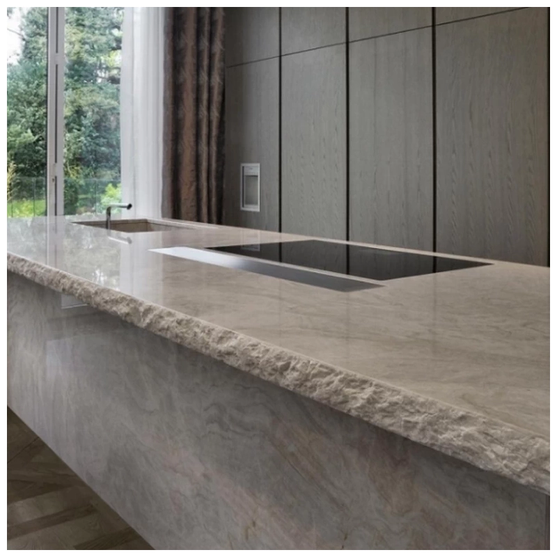 Perla Venata Quartzite Kitchen Island Tops Projects-KA UNITED Perla Venata Quartzite Kitchen Island Tops Projects-KA UNITED