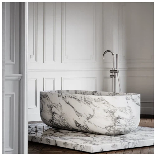 White Arabescato Marble Tubs for Villas White Arabescato Marble Tubs for Villas