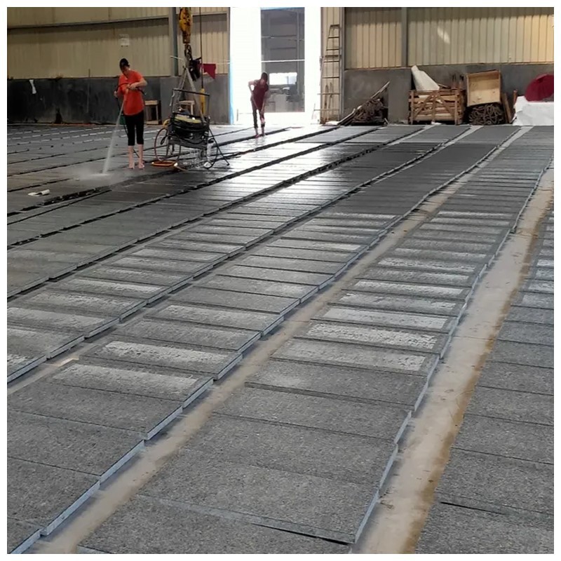 Angola Black Granite Flamed Outdoor Tiles Angola Black Granite Flamed Outdoor Tiles