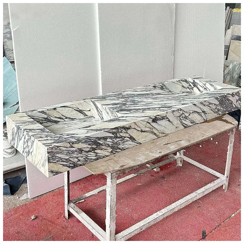 Calacatta Viola Marble Integrated Vanity Sinks Calacatta Viola Marble Integrated Vanity Sinks