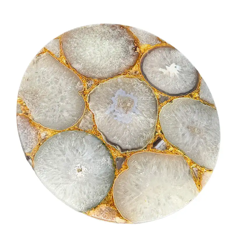 White Agate Stone Coffee Table White Agate Stone Coffee Table