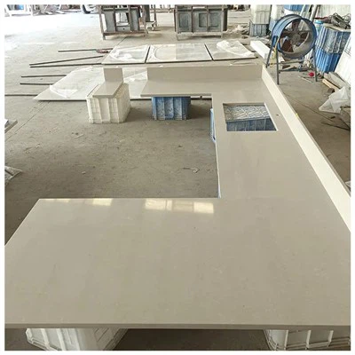 Encimeras de cocina beige cuarzo