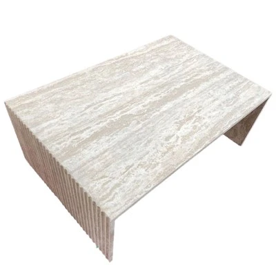 Mesa de centro de travertino beige