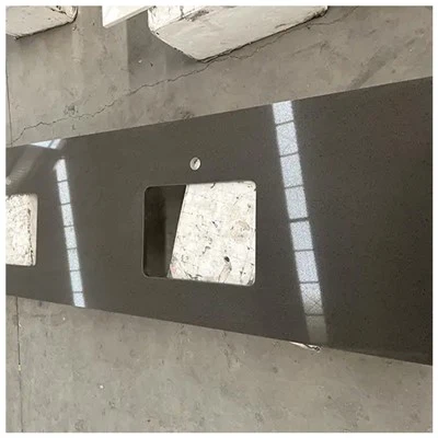 Encimeras de cuarzo de brillo gris
