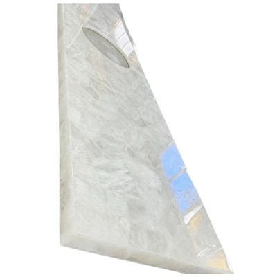 Encimeras de tocador de cuarzo blanco iluminadas