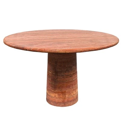 Mesas de comedor de travertino rojo